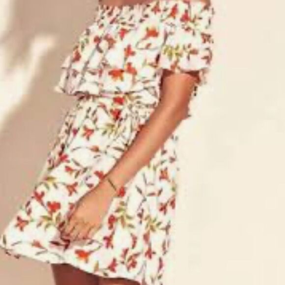 Lovers + Friends Floral Mini Dress in Red and Green - Picture 7 of 10